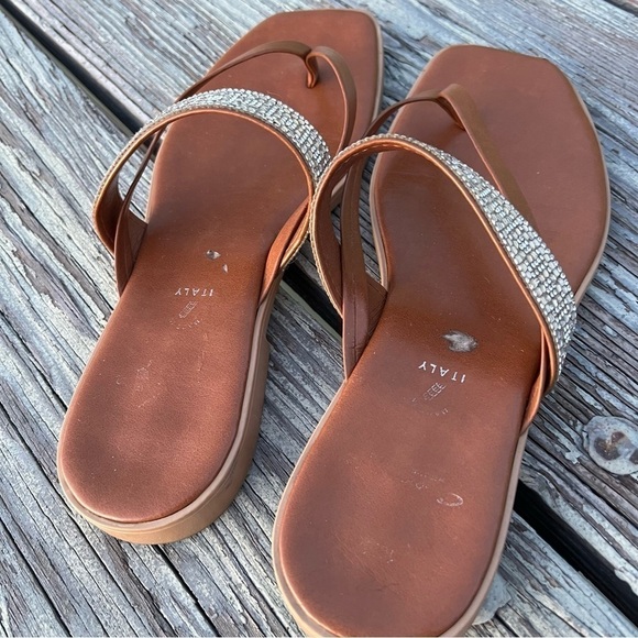 Italian shoemakers rhinestones summer sandals - Picture 4 of 9